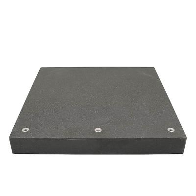 Granitbord 400x400x50 mm med 3xM8 gevindhuller DIN 876/0